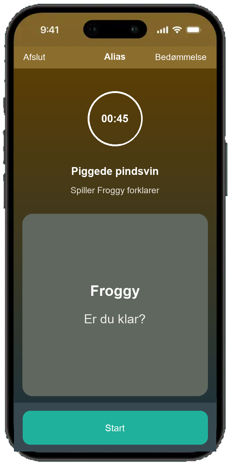 Alias rund skærm med en 45 sekunders timer