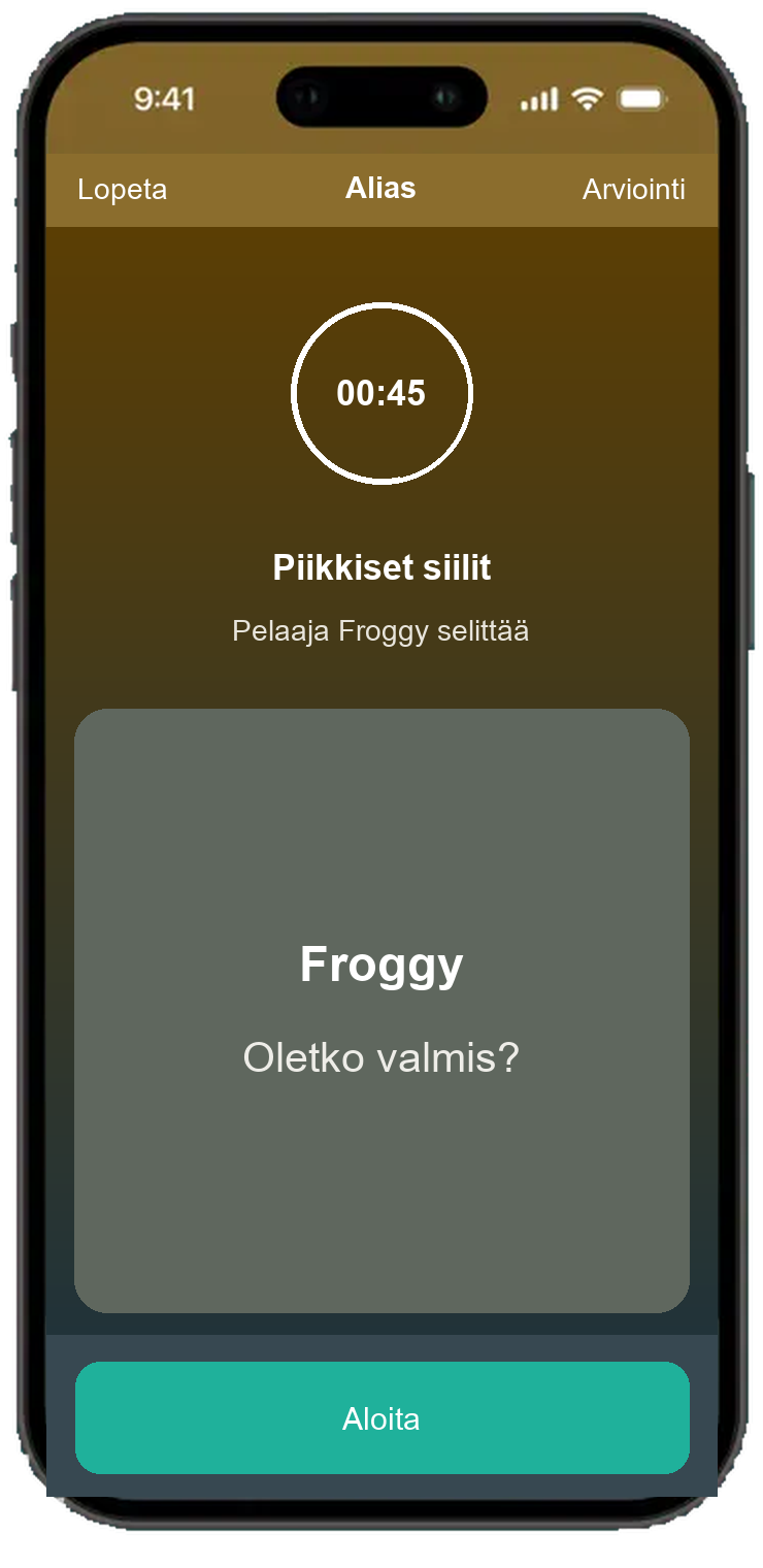 Alias pyöreä näyttö 45 sekunnin ajastimella